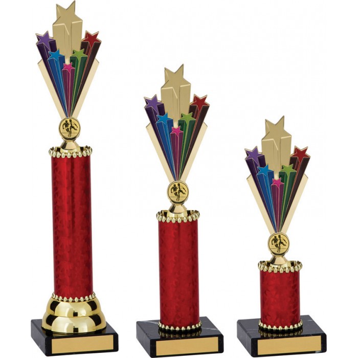 METAL FOOTBALL TROPHY  - AVAILABLE IN 3 SIZES - CHOICE OF SPORTS CENTRE